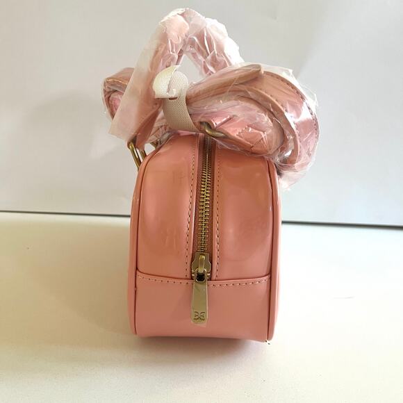 SAM EDELMAN NWT Elcie Pink Patent Leather Crossbody Bag + Dust Bag - Picture 4 of 11